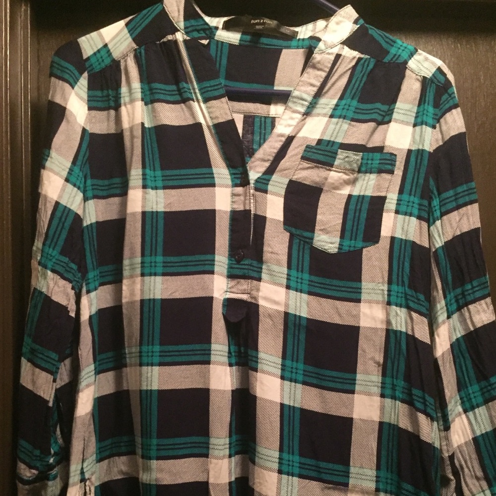 Plaid button down